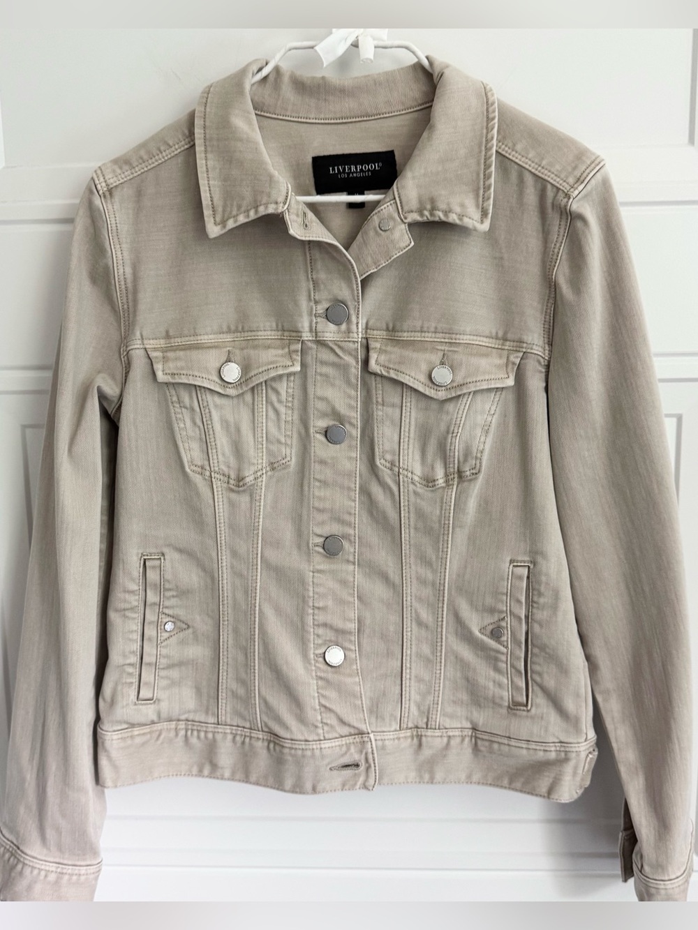 Liverpool Women's Sand Denim Jacket, M